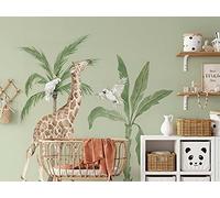 Giraffe Oasis Wall Decal Set Kids Removeable for Children's Bedroom Nursery Novelty Stickers