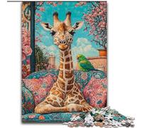 Giraffe on The Sofa Jigsaw Puzzles for Adults Teenagers Jigsaws Puzzle, Family Game Stress Reliever Difficult Challenge Great Gifts And Toys (26x38cm)