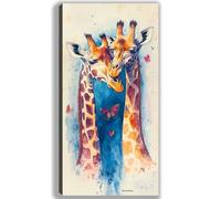 Giraffe Paint by Numbers for Adults Beginners, DIY Large Acrylic Paint by Number Kits on Canvas 100x200cm/40x80in, Panoramic Wall Art for Home Decor Arts and Crafts Gift, Animal,Frameless,w-1035k
