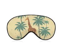 Giraffe Palm Tree Sleep Mask Eye Mask Eye Masks for Sleep Sleep Masks for Women Men Travel Eye Mask Adjustable Sleeping Mask Sleep Mask Blackout Cute Sleep Mask