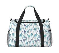 Giraffe pattern Print Everyday Use Travel Duffle Bag Large Capacity Travel Bag Stylish Functional Bag, Black, One Size