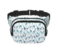 Giraffe pattern Print Men and Women Square Double Layer Waist Bag Workout Crossbody Travel Waist Bag, Black, One Size