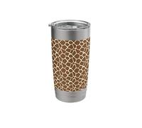 Giraffe Pattern Safari Neutral Earthy Animal Aesthetic Stainless Steel Insulated Tumbler