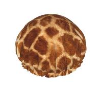 Giraffe Pattern,Shower Cap Nightcap Double Layer Waterproof Elastic Bath Cap Reusable Hair Cap