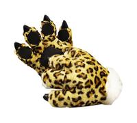 Giraffe Paw Gloves - Cute Animal Themed Handwear Cosplay Accessories | Warm Plush Giraffe Mittens for Adults Great for Costumes, Halloween e