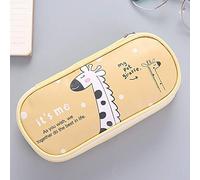 Giraffe Pencil Case, Multi-function PU Leather Large Capacity Pen Bag, Cute Stationery (Pack of 1)