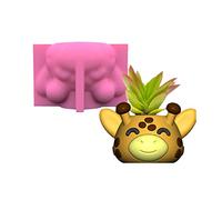 Giraffe Plaster Silicone Mold Succulent Plant Concrete Flowerpot Pollen Mold Clay Mold Holder Mold