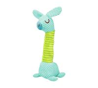 Giraffe Plush Squeaky Dog Toy, Interactive Soft Cute Teething Pet, Long Neck Design Funny Aggressive Dog Chew Toys for Teething