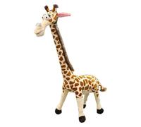 Giraffe Plush Toy 55cm Stuffed Animal Doll, Cartoon-Style Long Neck Plush Figure with Spotted Pattern, Soft Standing Plush Toy for Kids Jungle Safari Room Decor and Pretend Play