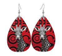 Giraffe Polka Dot Figure Leather earrings, European and American style earrings for young women, birthday gifts/Valentine's Day gifts
