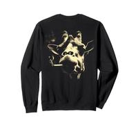 Giraffe Portrait Smoking Cigarette Grunge Funny Art On Back Sweatshirt