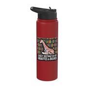 Giraffe Print Books Nerds Things Giraffe Funny Giraffe Stainless Steel Insulated Water Bottle