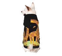 Giraffe Print Dog Hoodie For Small Dogs, Warm, Soft, And Breathable Sweatshirt, Easy To Wear Jumper, Pet Winter Weather Coat Pullover