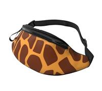 Giraffe Print Fanny Pack for Men Women, Waterproof Sports Waist Bag Fashion Belt Bag Crossbody Bags Hip Bum Bag with Adjustable Strap Large Sling Bag Purse for Travel Hiking