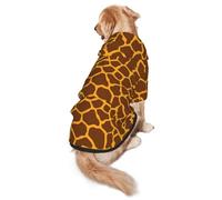 Giraffe Print Print Dog Hoodie Pet Sweatshirt, Warm, Soft And Breathable Hooded Clothes For Medium To Large Dogs, Easy-To-Wear Design, For Winter And Fall
