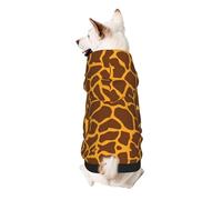 Giraffe Print Print Dog Hoodie Sweatshirt For Small Dogs, Warm, Soft And Breathable Pet Clothes, Easy To Wear Jumper For Winter And Fall Warm