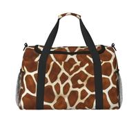 Giraffe Print Print Foldable Carry On Tote Large Capacity Hand Carry Bag for Airplane Weekend Getaways