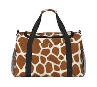 Giraffe Print Print Foldable Carry On Tote Large Capacity Hand Carry Bag for Airplane Weekend Getaways