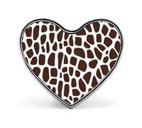 Giraffe Print Printed Heart Brooches Colorful Fashion Pins Badge for Backpacks Shirts Scarf