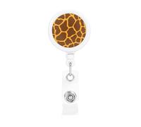 Giraffe Print, Retractable Badge Holder,Badge Reels Holder with ID Clip Alligator Clip