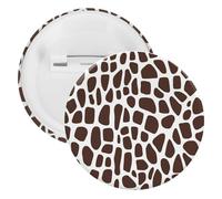 Giraffe Print Round Tinplate Brooches Colorful Fashion Button Pins Badge for Backpacks Shirts Scarf
