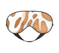 Giraffe Print Sleep Mask for Women & Men - Double-Sided Eye Mask with Adjustable Strap, Soft Silky Feel, Light-Blocking & Breathable for Travel, Nap, Shift Work, Yoga