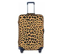 Giraffe Print Suitcase Cover Elastic Washable Luggage Cover Scratch Resistant Multi Size, White, Large