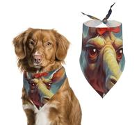 Giraffe Receiving A Gift Dog Bandana Triangle Dog Scarf Washable Polyester Dog Bibs Cute Pet Bandana for Medium Large Dogs Puppy and Cats