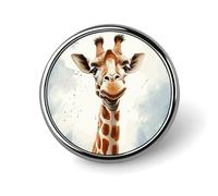 Giraffe Round Badge Cute Brooch Hats Jackets Decor Personalized Lapel Pin Clothing Jewelry Accessories for Wedding Party Gift