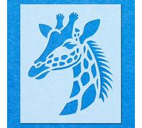 Giraffe Safari Stencil: Mylar Airbrush Wall Art Painting Crafts 3-190 Micron-A5 Stencil - Design Size (131 x 108 mm)