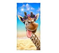 (Giraffe selfie) Funny Cat And Dog Beach Towel,75*150cm Pool Towel Super Soft Cat And Dog Towel For Pet Lovers