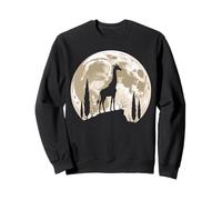 Giraffe Silhouette Full Moon Giraffe Zoo Sweatshirt