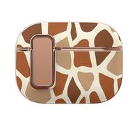 Giraffe Skin Pattern Hard Shell Case Skin Accessories Cover with Secure Lock Clip Compatible with AirPods Pro 2