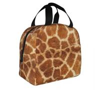 Giraffe Skin Pattern Insulated Lunch Bags Leakproof Animal Fur Leopard Texture Reusable Cooler Bag Tote Lunch Box Bento Pouch