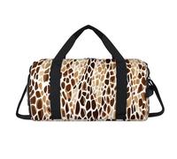 Giraffe Skin Pattern Sport Duffel Bag with Shoes Compartment Overnight Weekender Bags Travel Gym Luggage Organizer for Women Men Kids Girls Boys