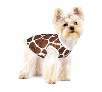 Giraffe Skin Print Animal Texture,Cotton Sleeveless Pet T-Shirt Soft Stretchy Puppy Breathable Vest,L