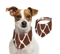 Giraffe Skin Print Animal Texture,Dog Bandanas Cotton Pet Scarf Adjustable Bibs for Pet,S