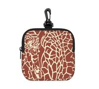 Giraffe Skin Print, Square Zipper Storage Bag, Neoprene Coin Purse, Small Wallets, Change Pouch, Change Purse