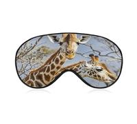 Giraffe Sleep Mask Comfort Travel Eye Masks with Adjustable Elastic Strap Soft Funny Block Light Sleep Eye Cover for Side Sleeper for Nap Men Women Gift