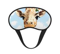 Giraffe Sleep Mask for Side Sleeper, Blackout Eye Mask for Women Men, Zero Pressure Sleeping Masks Soft Breathable Eye Cover Comfortable Blindfold Eyeshade for Night Sleep