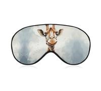 Giraffe Sleep Mask for Women Men Side Sleeper Eye Cover with Adjustable Strap Soft Breathable Blackout Mask Slip-Free Deep Sleeping Travel Essentials