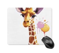 Giraffe Square Mouse Pad Portable Computer Mousepad with Non-Slip Rubber Base 18 * 22cm Ultra-Thin Gaming Mouse Mat for Computer Laptop Office Desk Accessories