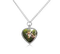 Giraffe Sticking Head Into An Window Personalized Pet Urn Necklace Keepsake Urn Pendant Cremation Jewelry Gifts for Dog Cat Lover