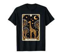 Giraffe Tarot Card Stars and Moon Mystical Men Women T-Shirt