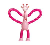 Giraffe Telescoping Tube Toy - Sensory Telescopic Tube with Suction Cup Shape Changing Sensory Tube | Fun Elastic Giraffe Puzzle Toy, Suction Cup Giraffe Telescopic Toy, Gift Interactive Game