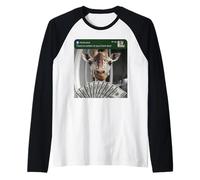 Giraffe There is Motion At Your Front Door Silly Zoo Safari Raglan Baseball Tee