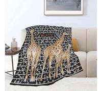 Giraffe Throw Blanket - Cozy Fleece Flannel Blanket, Soft Warm Plush, Lightweight, for Women, Men, Boys, Girls, Adults, Kids, Couch, Sofa, Bed, 50"X60"