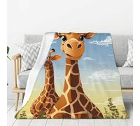 Giraffe Throw Blanket Ultra Soft Cozy Fleece Blanket Lightweight Warm Bed Blanket All Season for Home Living Room Sofa Couch Bed 40"X30"