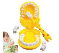 Giraffe Tooth Brushing Toy - Early Education Learning Model, Cartoon Tool, Preschool Hygiene Training Activity Set, Homeschool Teeth Cleaning Practice Toy with Toothbrush Included