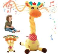 Giraffe Toy,Dancing Singing Talking Recording Toys with Volume Control Function,Light Baby Plush Doll Repeat Baby Encourage Speech Toys,Birthday Gifts for Kids 1 2 Year Old Boys (Giraffe)